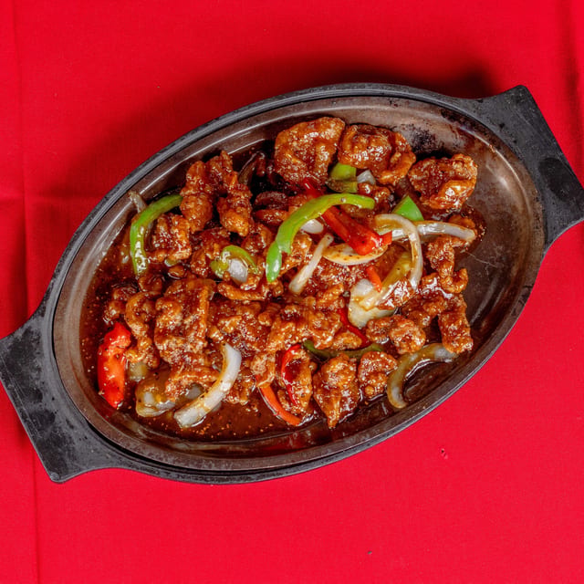 Sizzling Honey Pepper Steak.