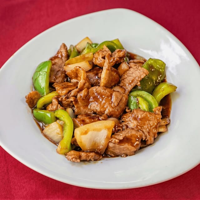 Beef with Green Pepper.