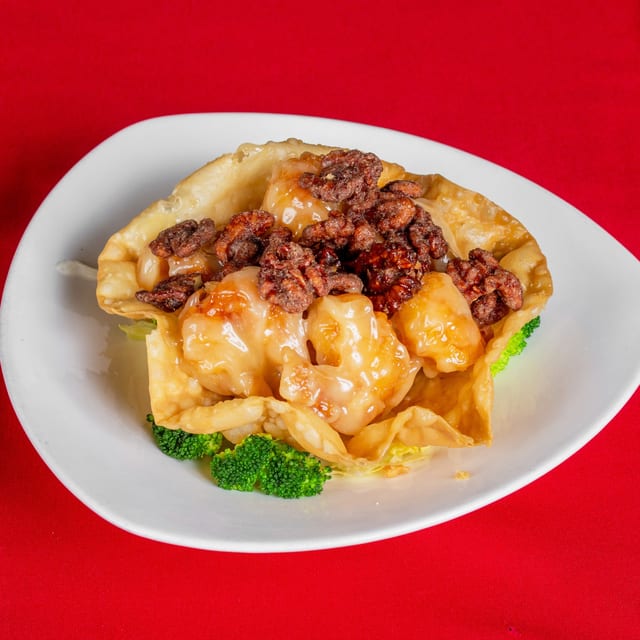 Cantonese Style Walnut Shrimp.