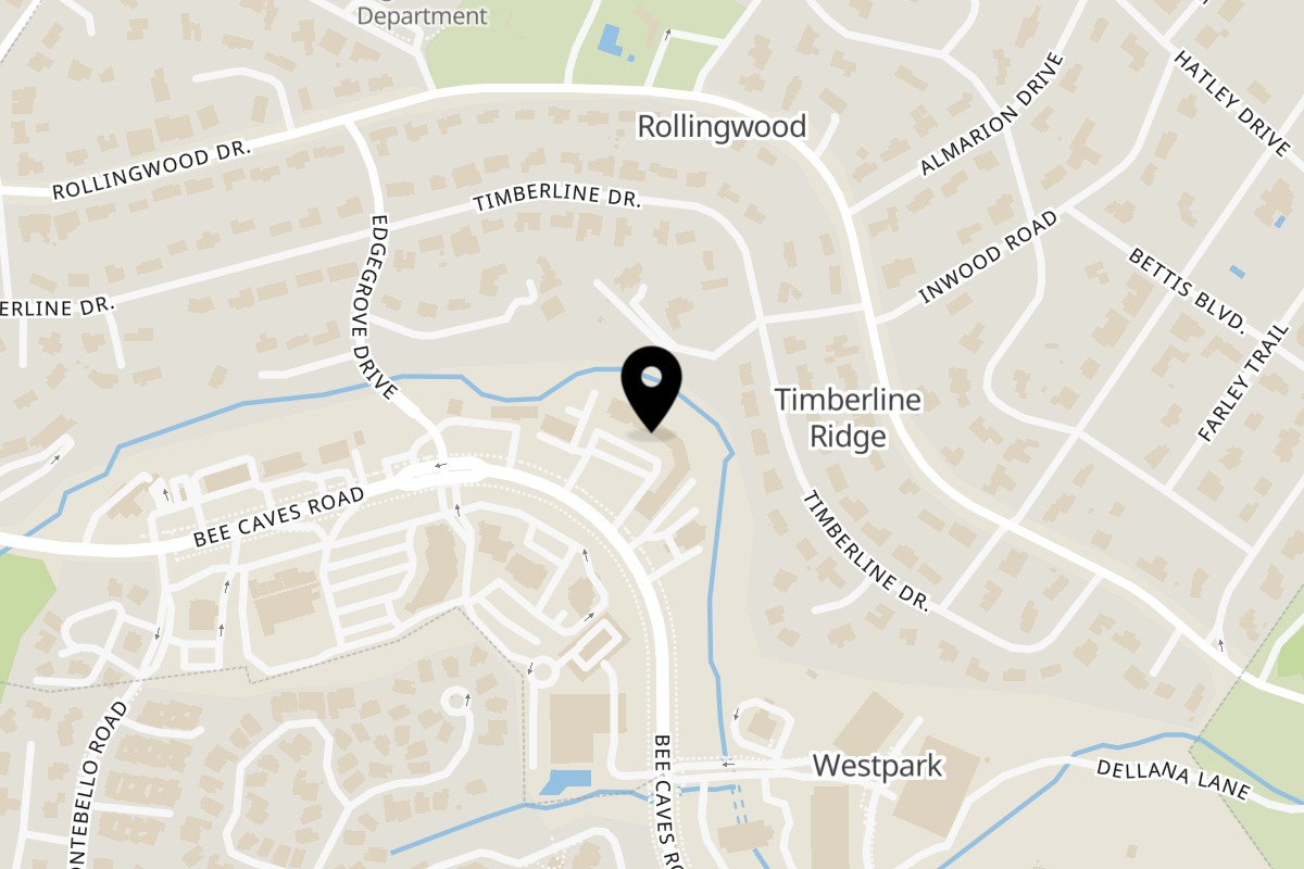 Map showing the location of Chinatown Chinatown Westlake on 2712 Bee Caves Road in Austin