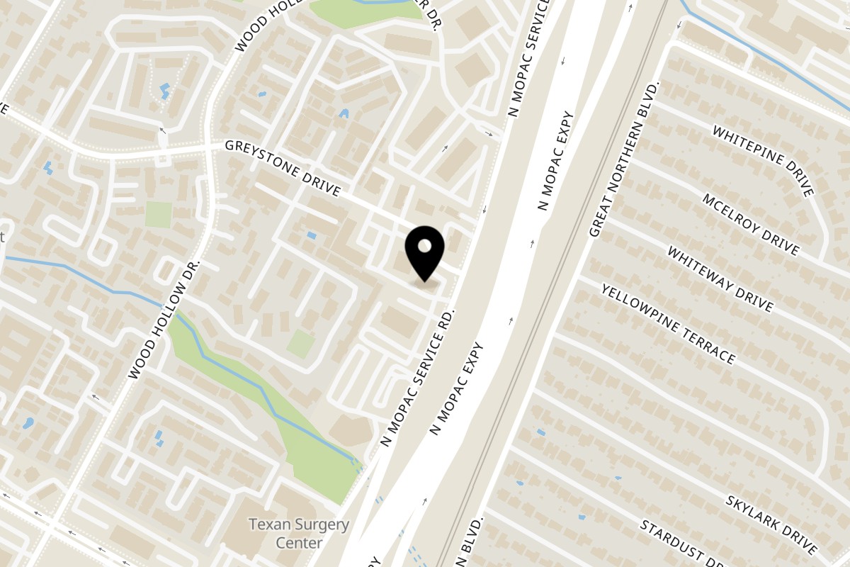 Map showing the location of Chinatown Chinatown North on 3407 Greystone Drive in Austin